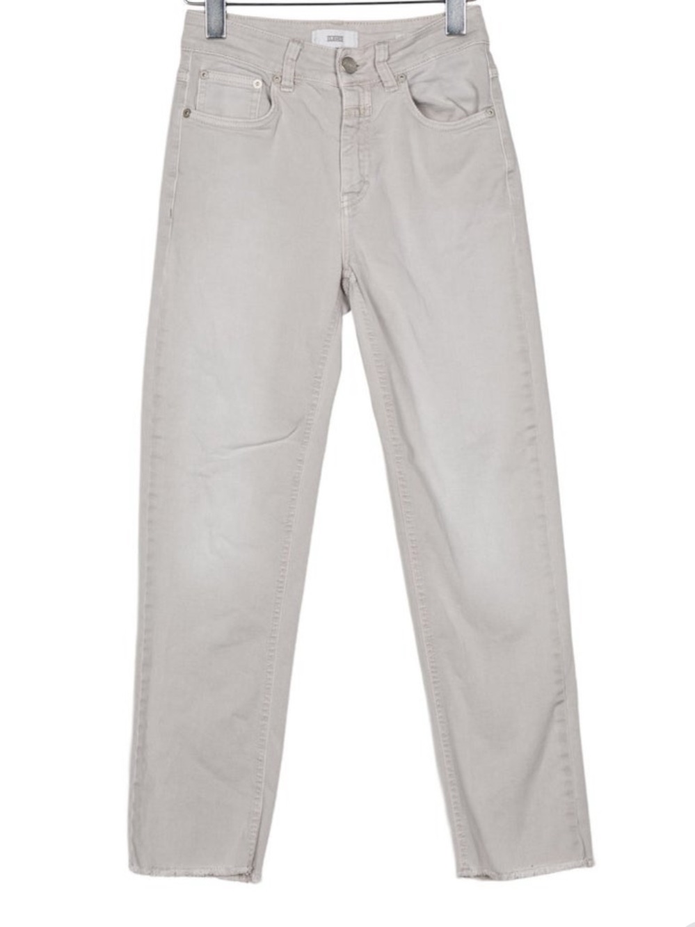 Closed Straight-Leg Jeans in Light Gray Made In Italy Size 25